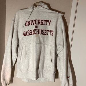 University of Massachusetts Amherst gray champion hoodie
